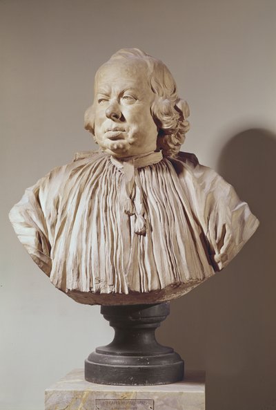 Buste en portrait du chanoine Alexandre-Gui Pingré (1711-96) (terre cuite) - Jean Jacques Caffieri